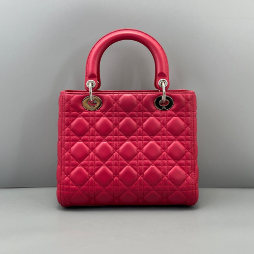 Dior Medium Lady Dior Calfskin Fuchsia