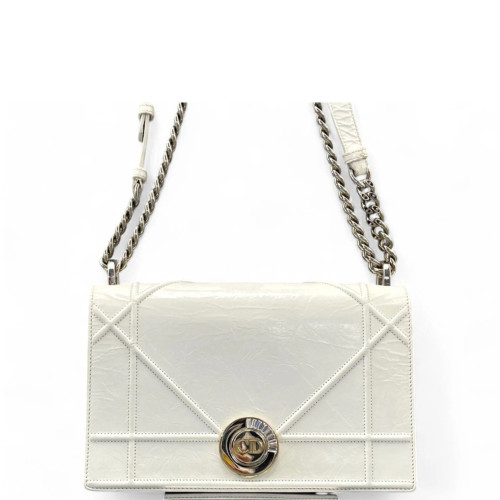 Dior Shoulder Bag Calfskin White Dior Shoulder Bag Calfskin White