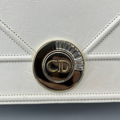 Dior Shoulder Bag Calfskin White Dior Shoulder Bag Calfskin White