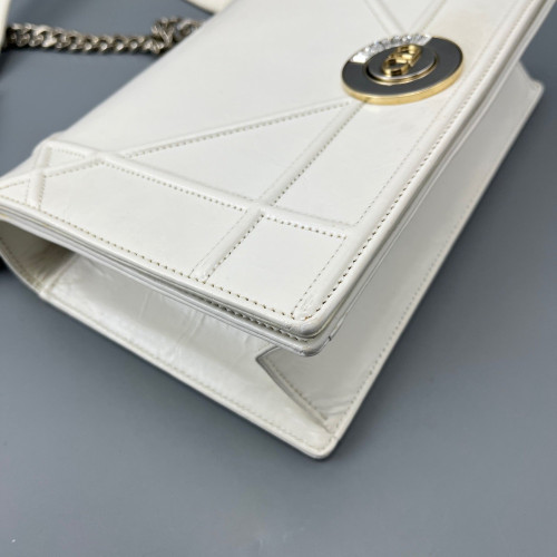 Dior Shoulder Bag Calfskin White Dior Shoulder Bag Calfskin White