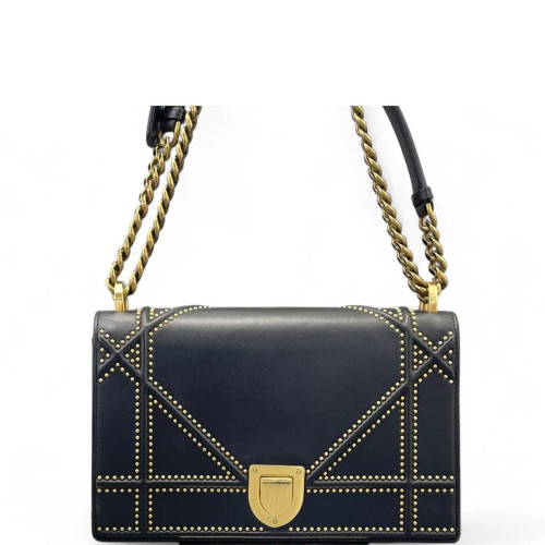 Dior Studded Medium Diorama Calfskin Black Dior Studded Medium Diorama Calfskin Black