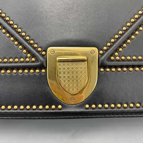 Dior Studded Medium Diorama Calfskin Black Dior Studded Medium Diorama Calfskin Black
