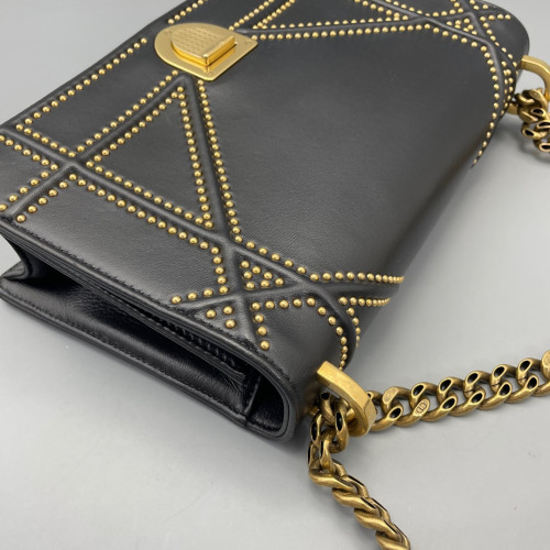 Dior Studded Medium Diorama Calfskin Black Dior Studded Medium Diorama Calfskin Black