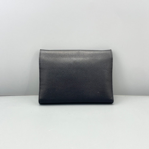 Gucci GG Marmont Coin Purse On A Chain Grained Calfskin Black