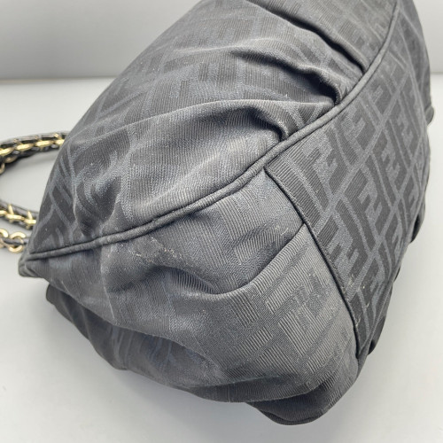 Fendi Shoulder Bag Canvas Black