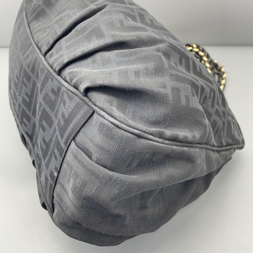 Fendi Shoulder Bag Canvas Black