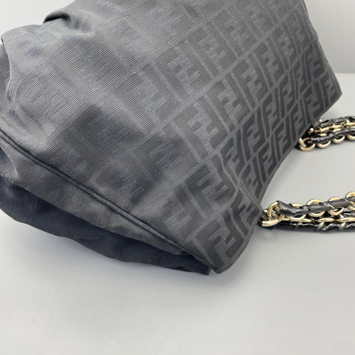 Fendi Shoulder Bag Canvas Black
