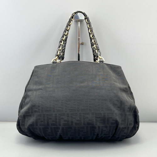 Fendi Shoulder Bag Canvas Black