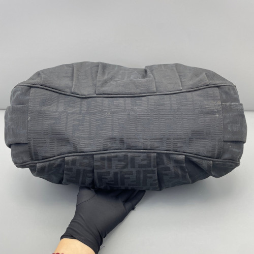 Fendi Shoulder Bag Canvas Black