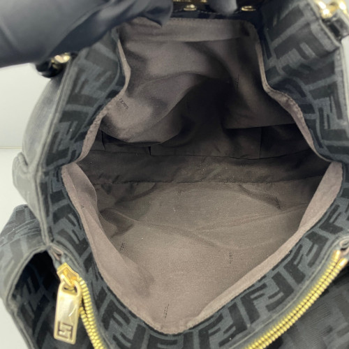 Fendi Shoulder Bag Canvas Black