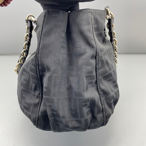 Fendi Shoulder Bag Canvas Black