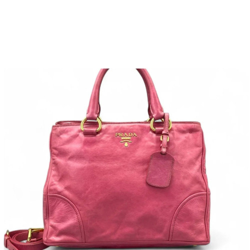 Prada Handbag Pull Up Leather Fuchsia Prada Handbag Pull Up Leather Fuchsia