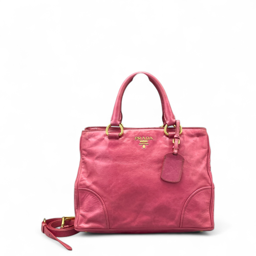 Prada Handbag Pull Up Leather Fuchsia Prada Handbag Pull Up Leather Fuchsia