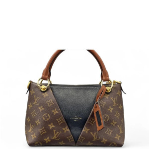 Louis Vuitton V Tote BB Monogram Brown Black