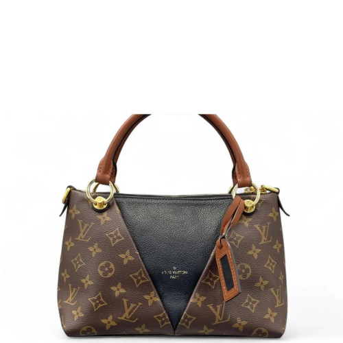 Louis Vuitton V Tote BB Monogram Brown Black