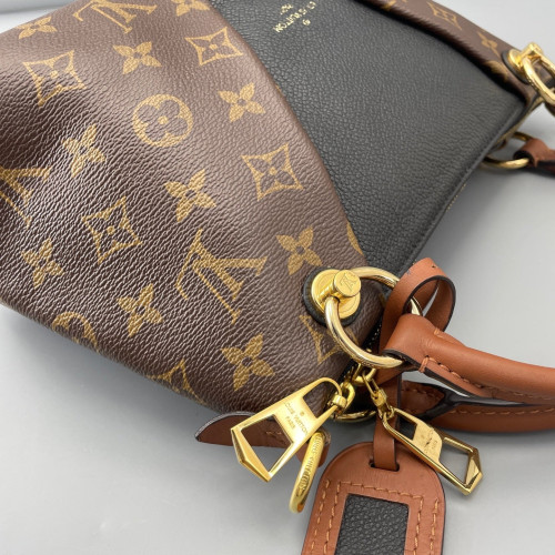 Louis Vuitton V Tote BB Monogram Brown Black