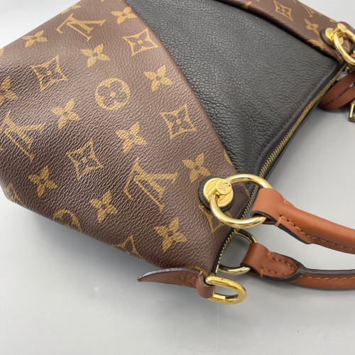 Louis Vuitton V Tote BB Monogram Brown Black