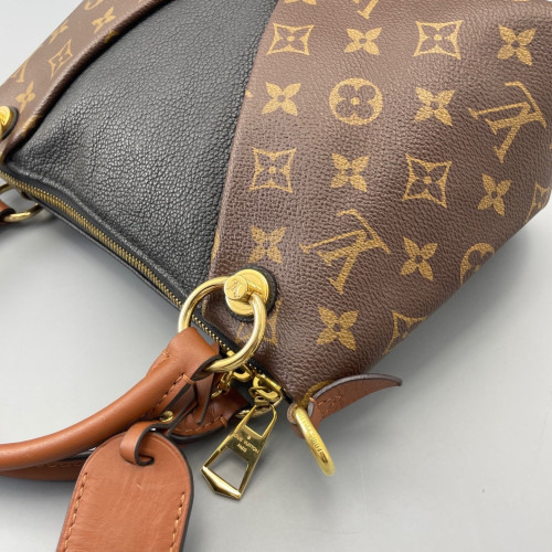 Louis Vuitton V Tote BB Monogram Brown Black