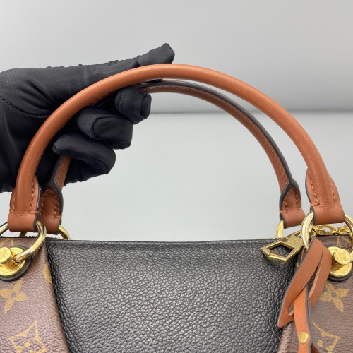Louis Vuitton V Tote BB Monogram Brown Black