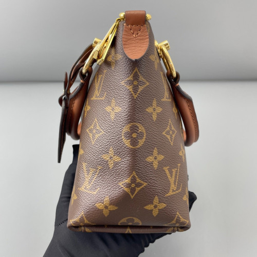 Louis Vuitton V Tote BB Monogram Brown Black