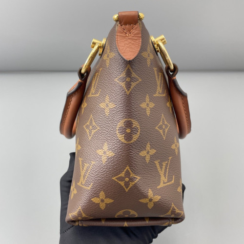 Louis Vuitton V Tote BB Monogram Brown Black