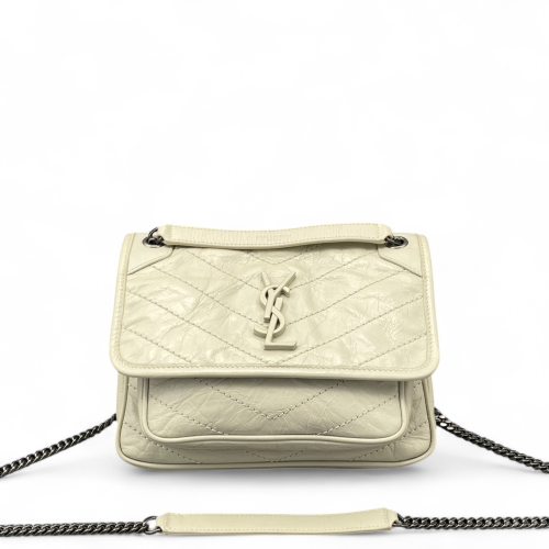 Yves Saint Laurent Baby Niki Messenger Calfskin White Yves Saint Laurent Baby Niki Messenger Calfskin White