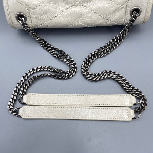 Yves Saint Laurent Baby Niki Messenger Calfskin White Yves Saint Laurent Baby Niki Messenger Calfskin White