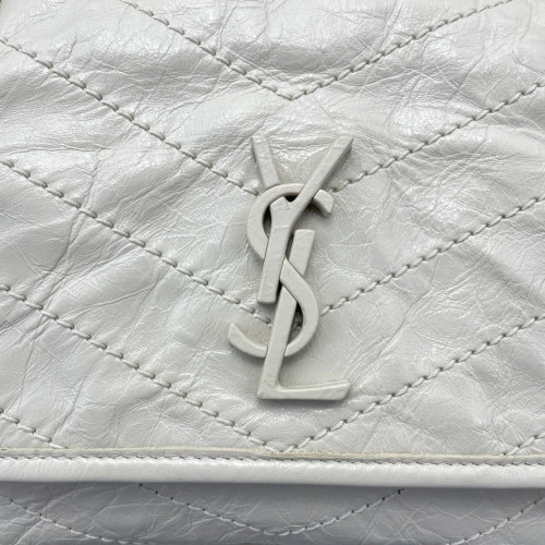 Yves Saint Laurent Baby Niki Messenger Calfskin White Yves Saint Laurent Baby Niki Messenger Calfskin White