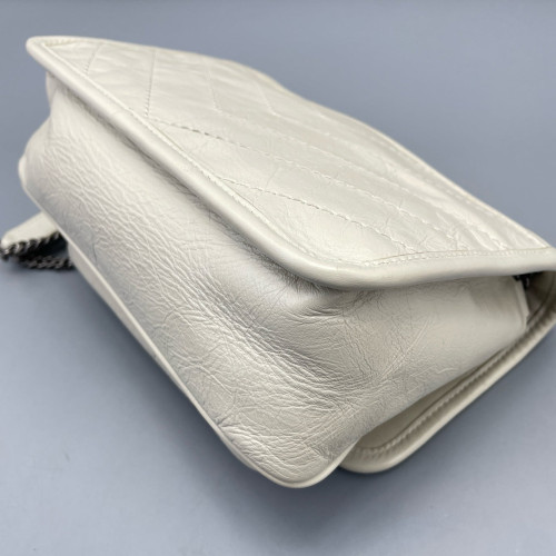 Yves Saint Laurent Baby Niki Messenger Calfskin White Yves Saint Laurent Baby Niki Messenger Calfskin White