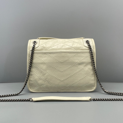 Yves Saint Laurent Baby Niki Messenger Calfskin White Yves Saint Laurent Baby Niki Messenger Calfskin White