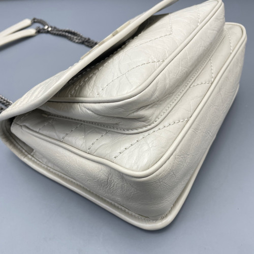 Yves Saint Laurent Baby Niki Messenger Calfskin White Yves Saint Laurent Baby Niki Messenger Calfskin White