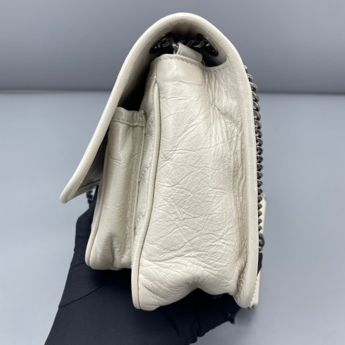 Yves Saint Laurent Baby Niki Messenger Calfskin White Yves Saint Laurent Baby Niki Messenger Calfskin White