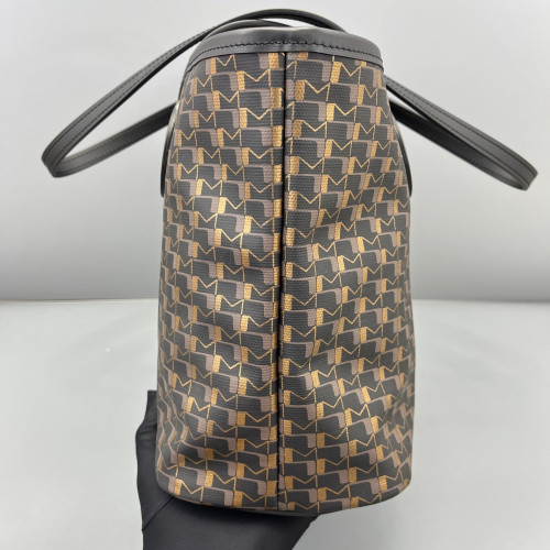 Moynat Tote Bag Toile 1920 Monogram Calfskin Brown Black Yellow