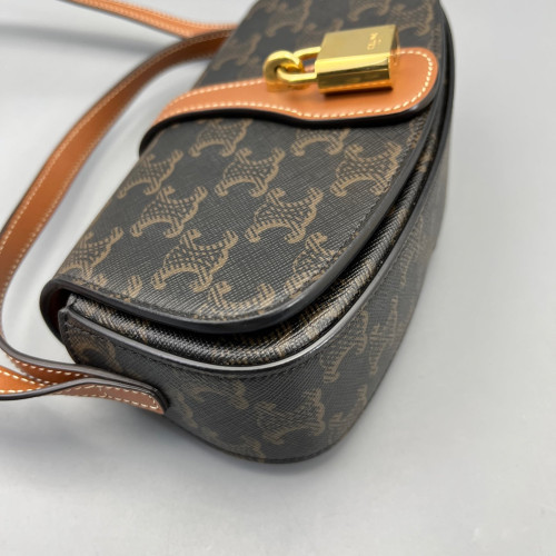 Celine Mini Tabou Triomphe Brown Dark Grey Celine Mini Tabou Triomphe Brown Dark Grey