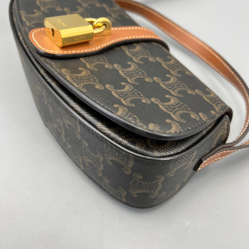 Celine Mini Tabou Triomphe Brown Dark Grey Celine Mini Tabou Triomphe Brown Dark Grey