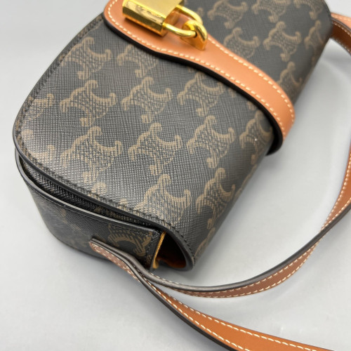 Celine Mini Tabou Triomphe Brown Dark Grey Celine Mini Tabou Triomphe Brown Dark Grey