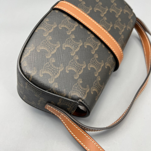 Celine Mini Tabou Triomphe Brown Dark Grey Celine Mini Tabou Triomphe Brown Dark Grey