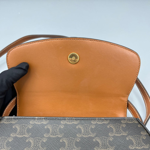 Celine Mini Tabou Triomphe Brown Dark Grey Celine Mini Tabou Triomphe Brown Dark Grey
