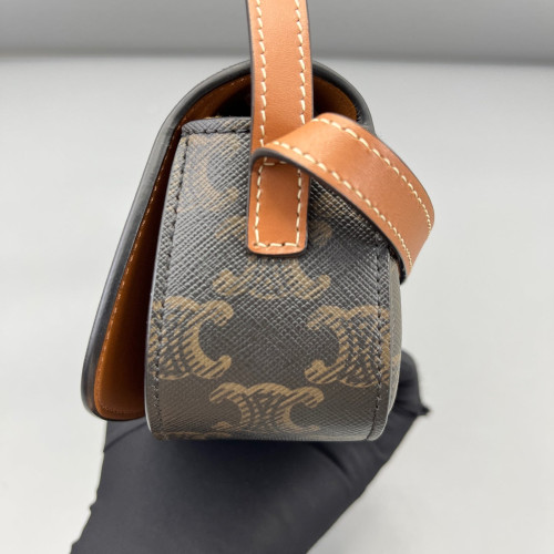 Celine Mini Tabou Triomphe Brown Dark Grey Celine Mini Tabou Triomphe Brown Dark Grey