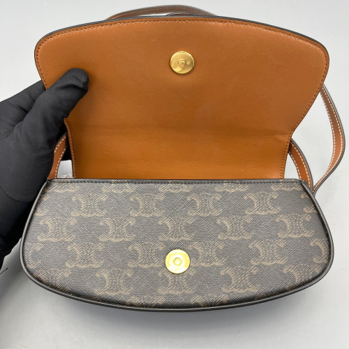 Celine Mini Tabou Triomphe Brown Dark Grey Celine Mini Tabou Triomphe Brown Dark Grey