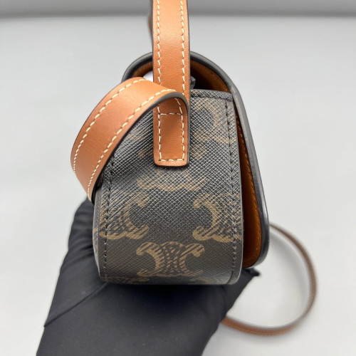 Celine Mini Tabou Triomphe Brown Dark Grey Celine Mini Tabou Triomphe Brown Dark Grey