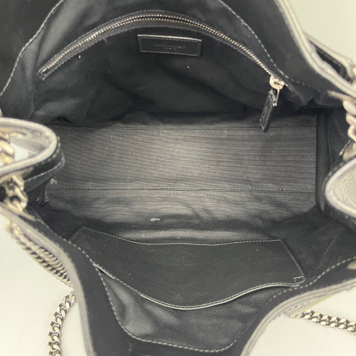 Yves Saint Laurent Medium Niki Shopping Tote Pull Up Leather Black