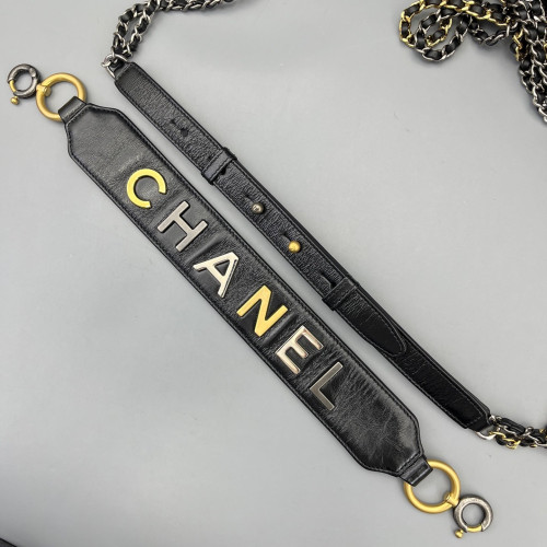 Chanel Quilted New Medium Gabrielle Hobo Calfskin Black Chanel Quilted New Medium Gabrielle Hobo Calfskin Black