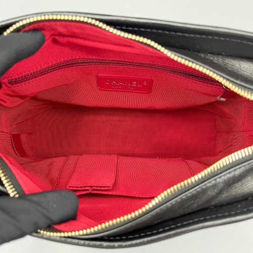 Chanel Quilted New Medium Gabrielle Hobo Calfskin Black Chanel Quilted New Medium Gabrielle Hobo Calfskin Black