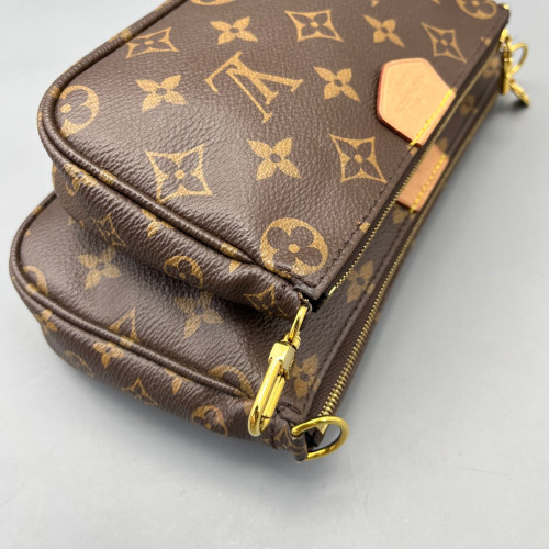 Louis Vuitton Multi Pochette Accessories Monogram Brown Pink