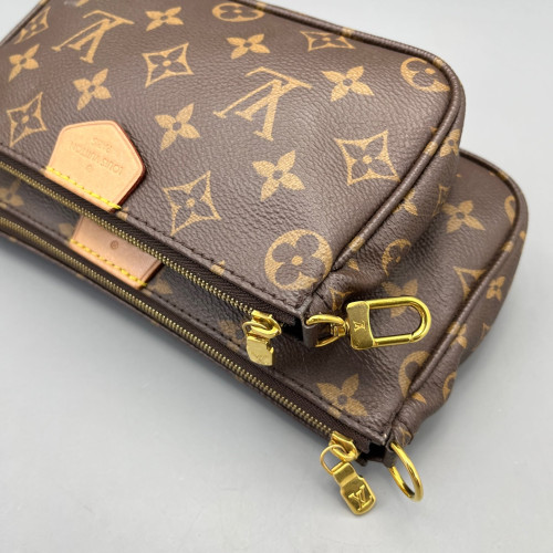 Louis Vuitton Multi Pochette Accessories Monogram Brown Pink