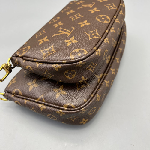 Louis Vuitton Multi Pochette Accessories Monogram Brown Pink