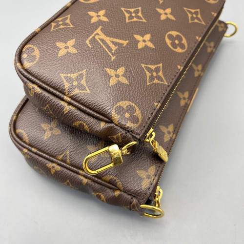 Louis Vuitton Multi Pochette Accessories Monogram Brown Pink