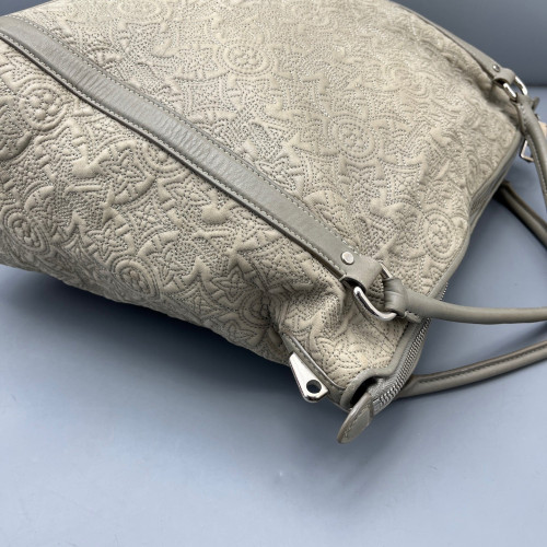 Louis Vuitton Embroidered Tote Bag Monogram Light Grey
