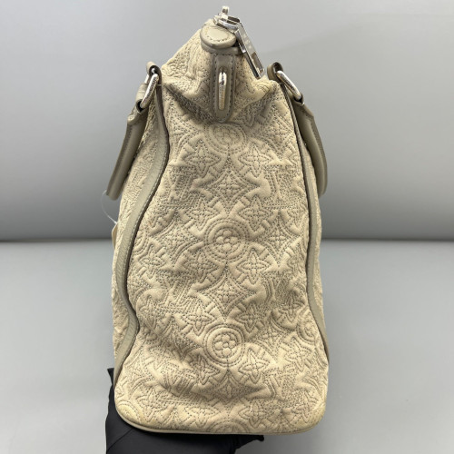Louis Vuitton Embroidered Tote Bag Monogram Light Grey